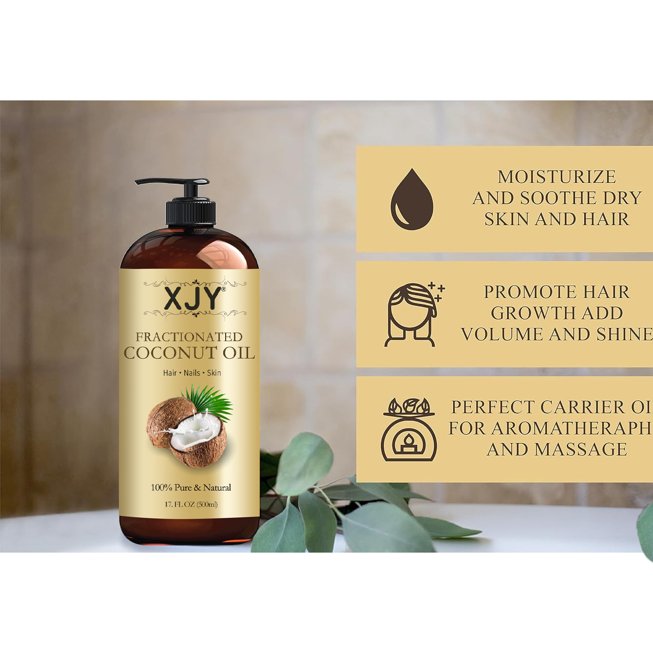 Organic fractionated coconut oil