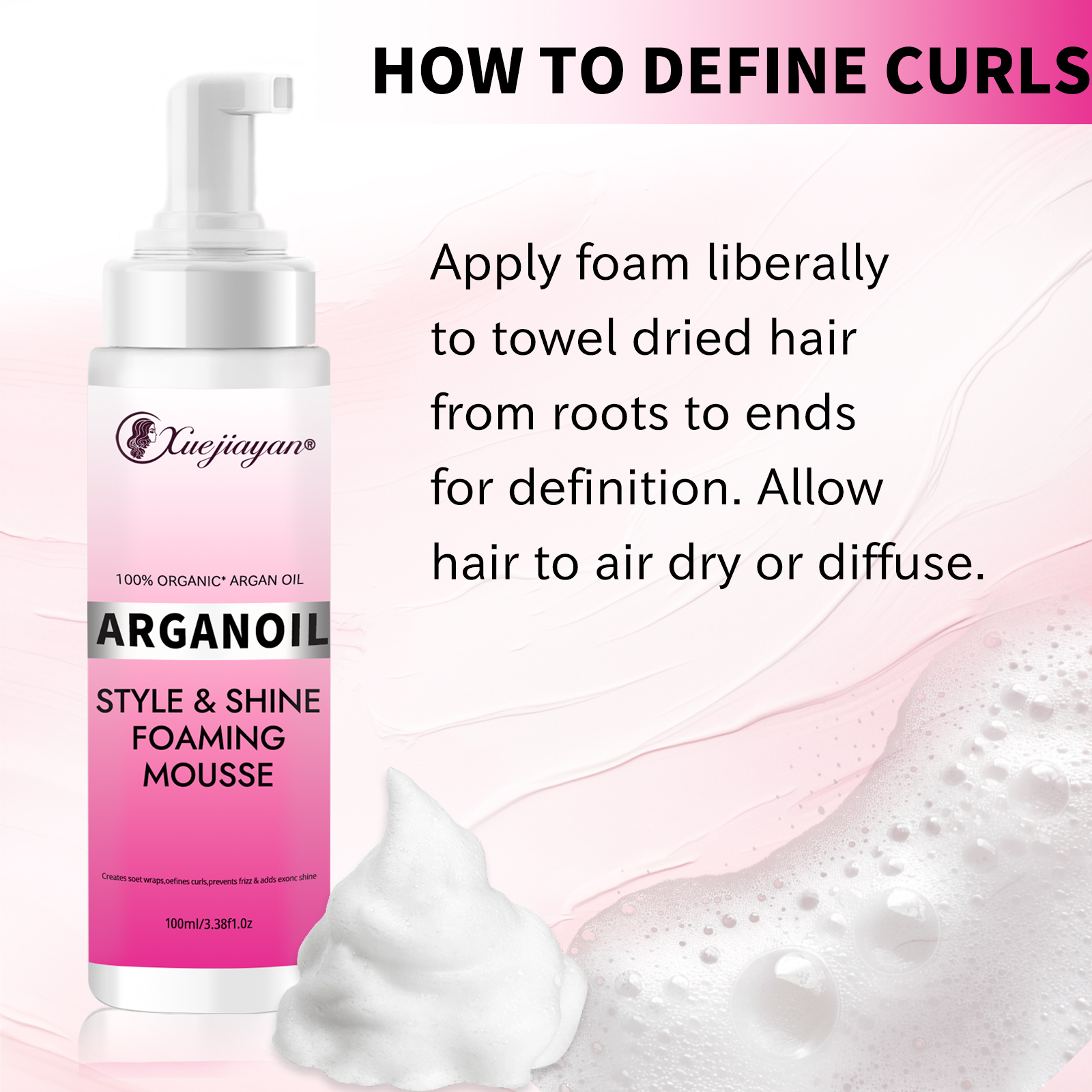 mousse for curly hair 100ml