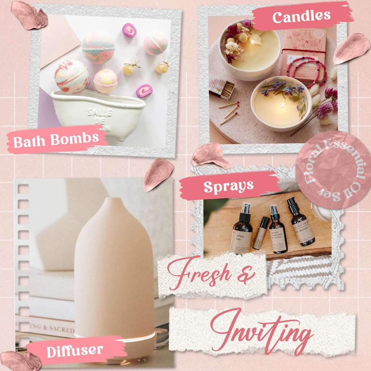 Floral Scented Essential Oil Set