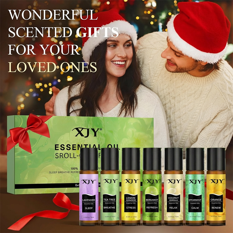 Aromatherapy essential oil roll-on gift box