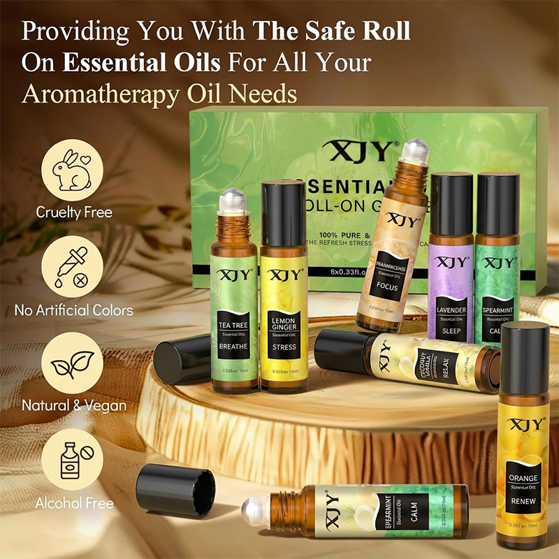 Aromatherapy essential oil roll-on gift box
