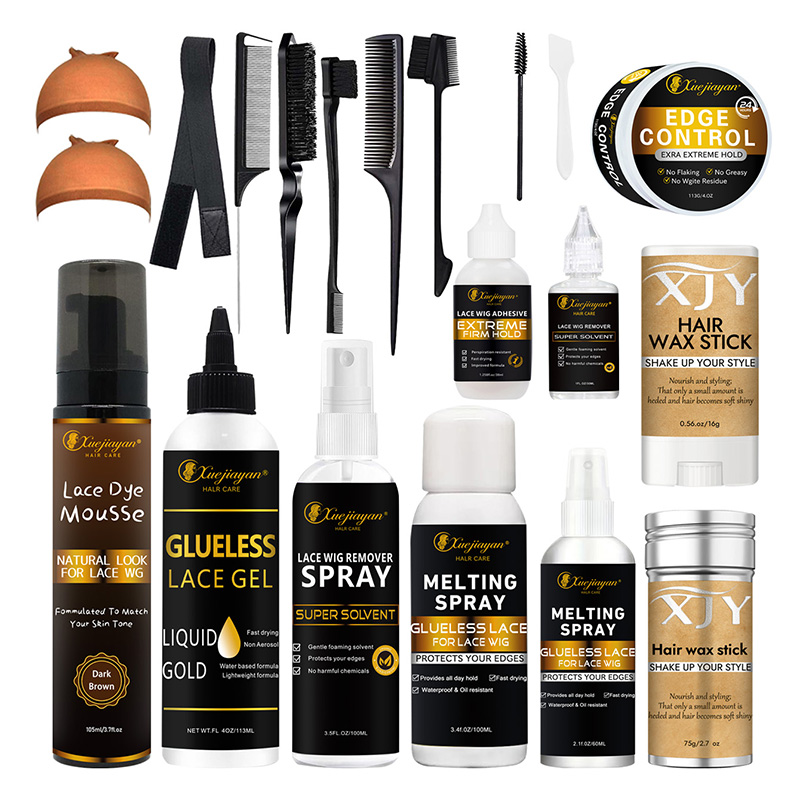 Lace dyeing mousse fixing access