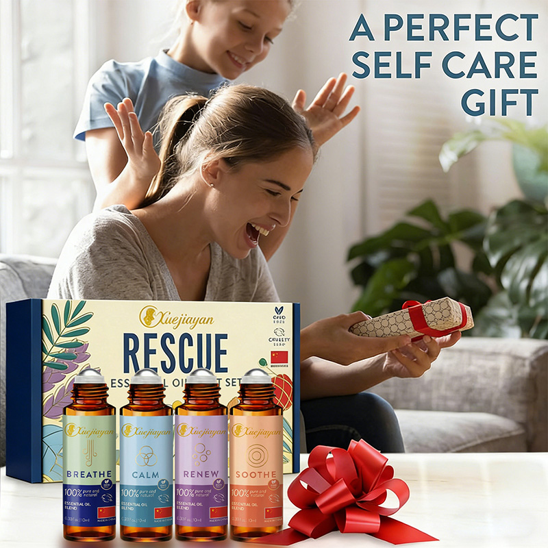 Aromatherapy essential oil roll-on set